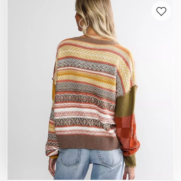 Gilded Intent Multi Stitch Boxy Sweater - Picture 6 of 7